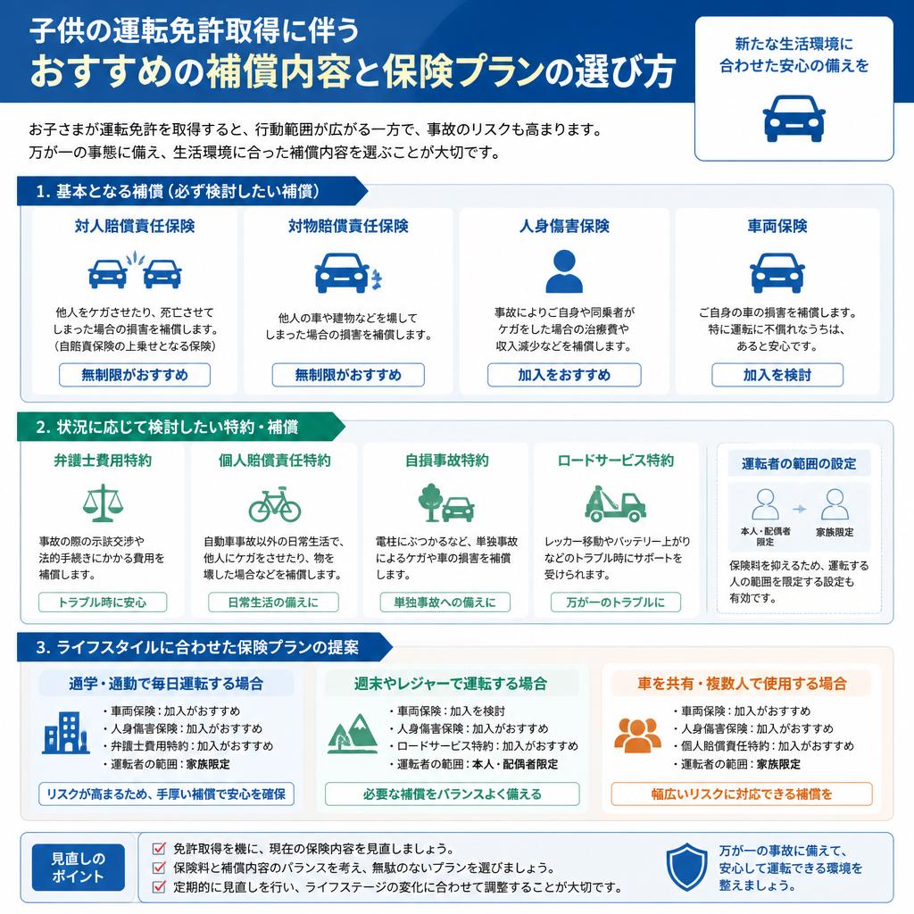 新たな生活環境に合わせた補償内容の選び方