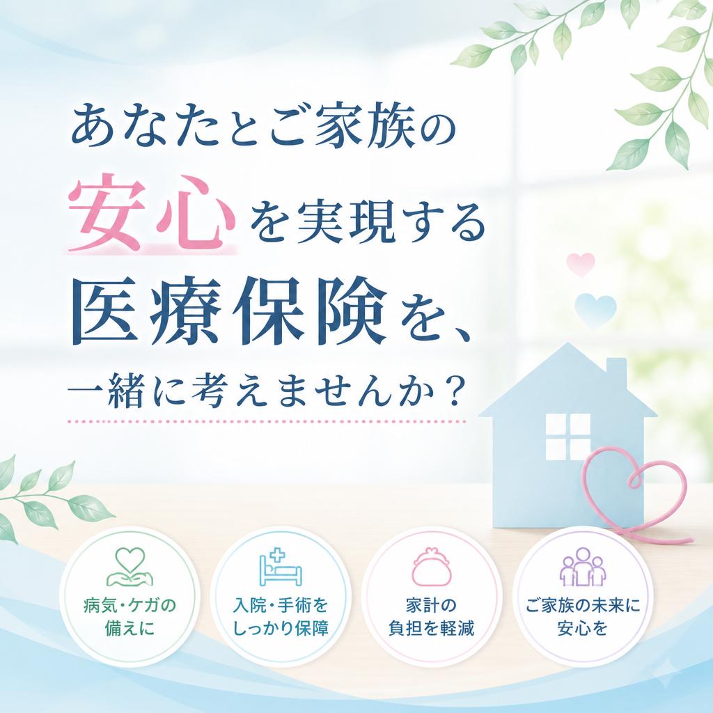 あなたとご家族の安心を実現する医療保険を、一緒に考えませんか？