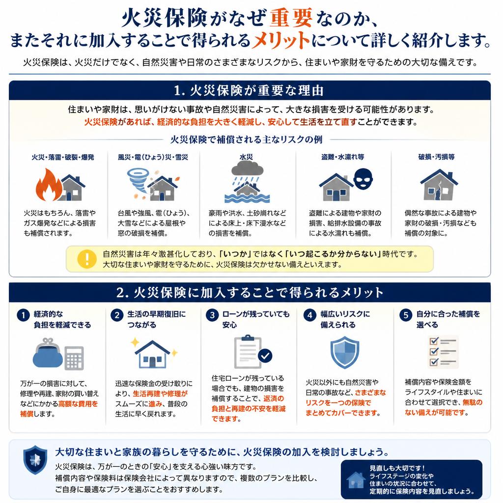 火災保険の必要性を再確認