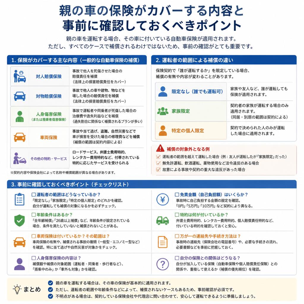 保険の適用範囲を確認しよう