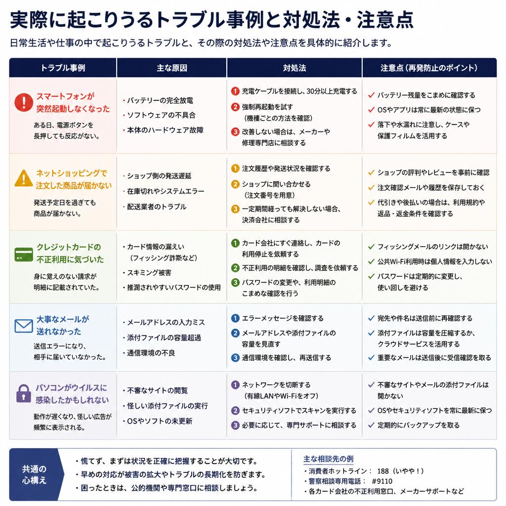 運転時のトラブル事例と対策
