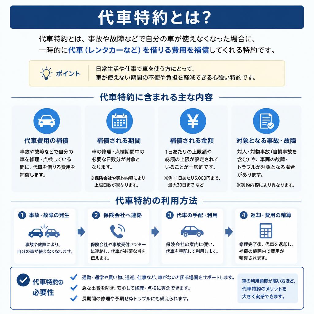 2. 代車特約とは？基本を押さえよう！