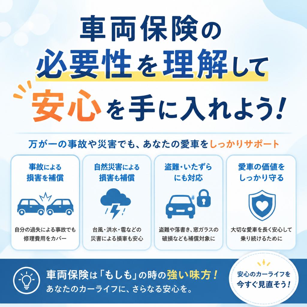 車両保険の必要性を理解して安心を手に入れよう！