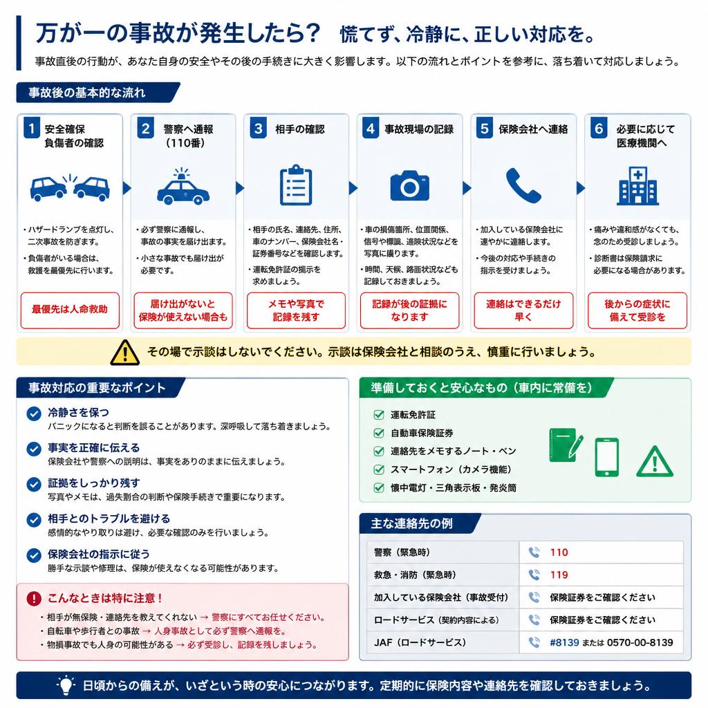 事故が起きた時の対応