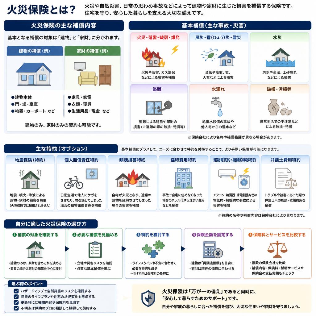 4. 火災保険の補償内容を徹底解説