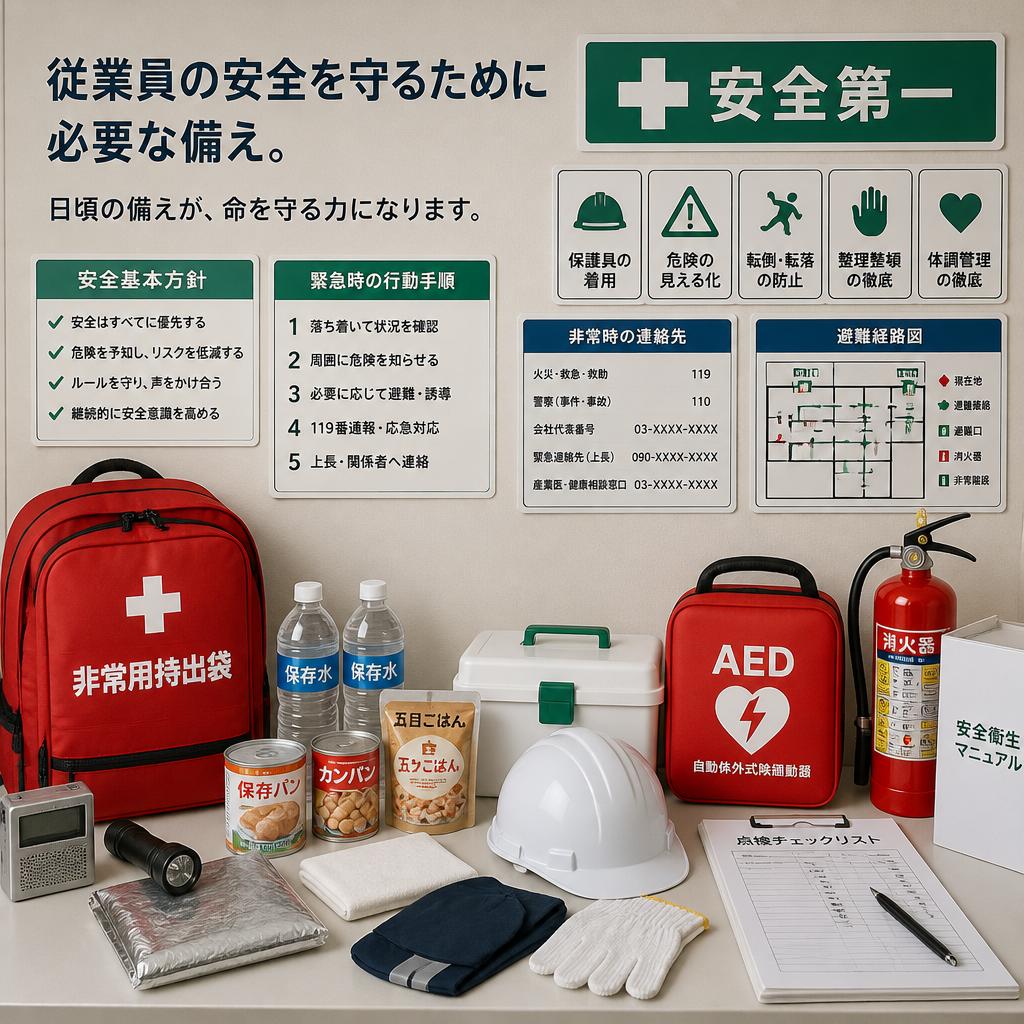 従業員の安全を守るために必要な備え。