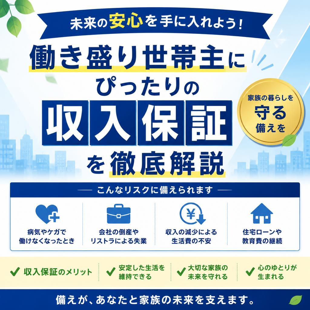 未来の安心を手に入れよう！働き盛り世帯主にぴったりの収入保証を徹底解説