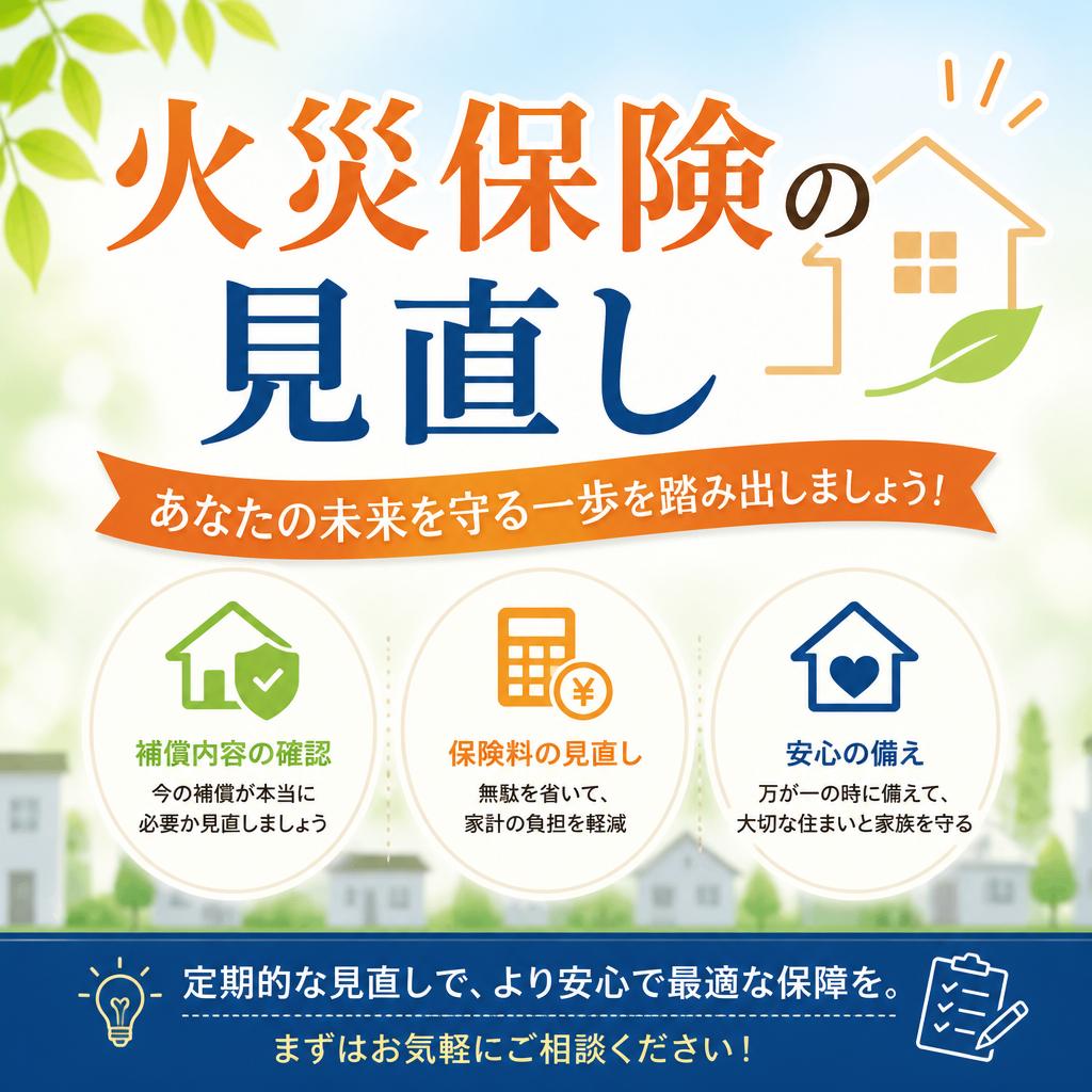 火災保険の見直し、あなたの未来を守る一歩を踏み出しましょう！