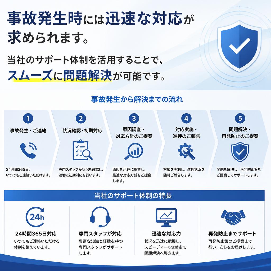 4. 事故対応のサポート体制