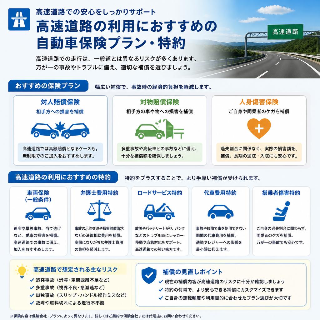 4. 高速道路用の保険プランの特性